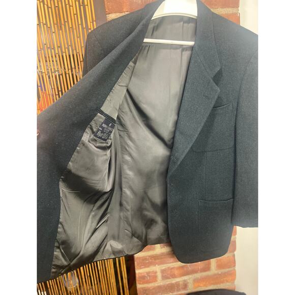 Vintage Mens Nino Cerruti Rue Royal Hyatt & Co Wool Green Blazer Sport Coat 38R - Picture 7 of 10